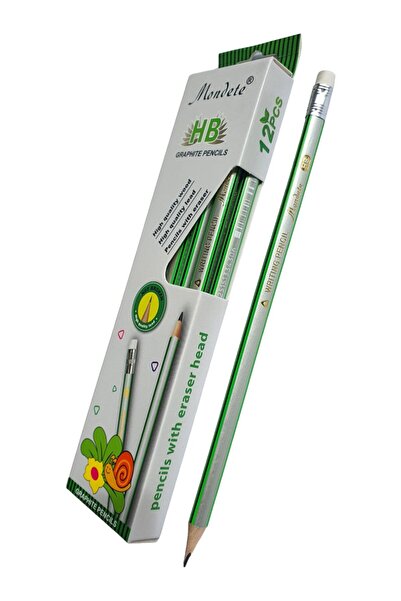 Polin Graphite Pencil Üçgen Silgili Kurşun Kalem 12 Adet