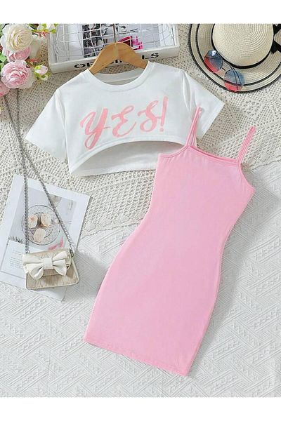 Keywest Rochie tricou crop cu imprimeu Da pentru fete