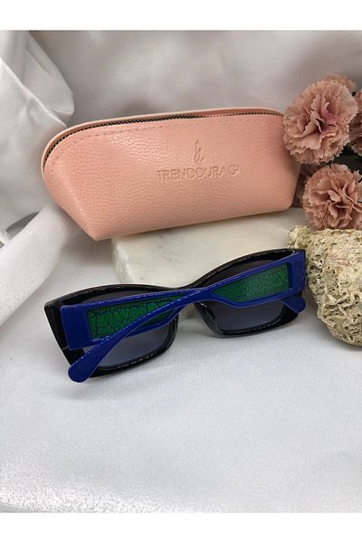 Di Caprio Ode Cat Eye Blue Women's Sunglasses