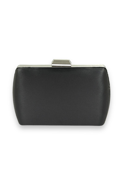 Biçanta Crna satenska večernja haljina - Kristalno srebrna Sa kamenčićima, Me...