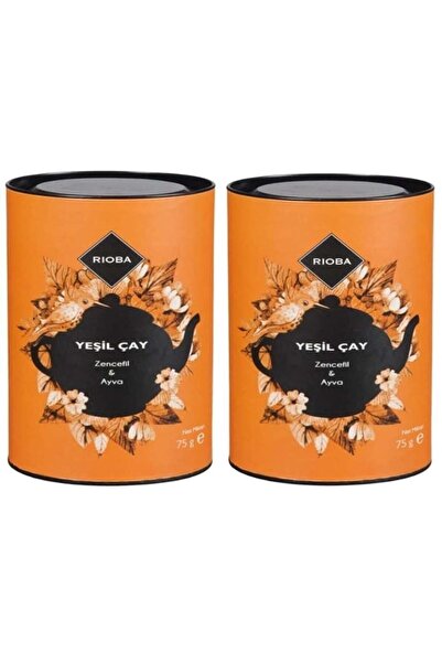 Rioba Yeşil Çay Zencefil Ve Ayva Aromalı Bitki Çayı 75 G X 2 Adet, Özel Aroma...