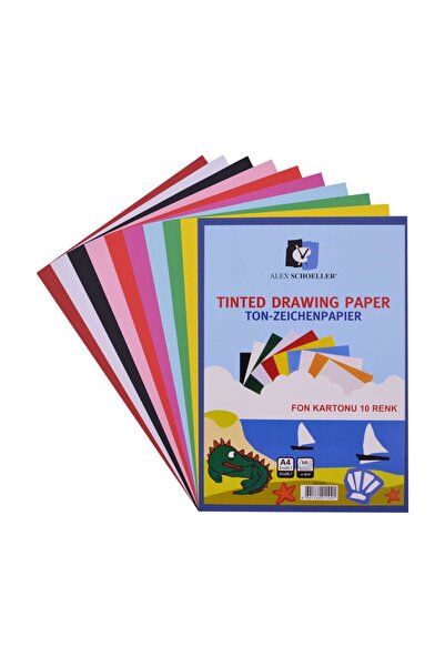 Alex Schoeller Fon Kartonu 25x35 Cm.10 Renk Dosyalı