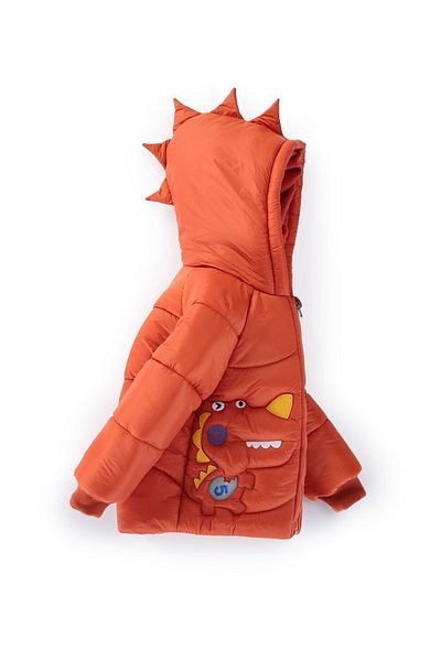 PODIUM GYM Trend Cute Baby Dinosaur Figured Quilted -Welsoft Inflatable Winter Coat