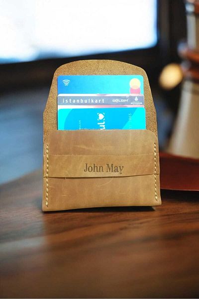 Bayramoğlu Leather Wallet Card Holder - Real