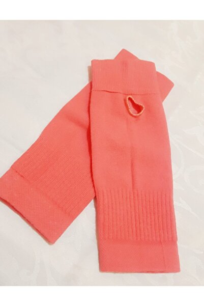 Nishstyle Kadın Aksesuar Somon Renk Başparmaktan Geçmeli Koton Kumaş Parmaksı...