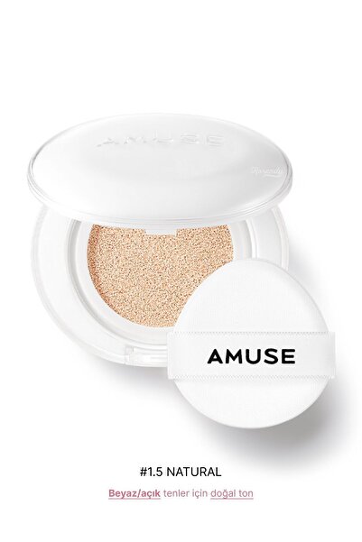 Amuse Ceramic Skin Perfector Spf40 Pa (KORENDY) Seramid Peptitli Porselen Cilt Cushion 15g #1.5natural
