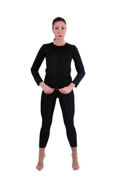 TİSTA Σετ μακρυμάνικο κολάν με φερμουάρ Thermal Sauna Sweat Slimming