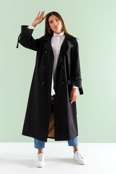 SahraAfra Rosette tranch coat