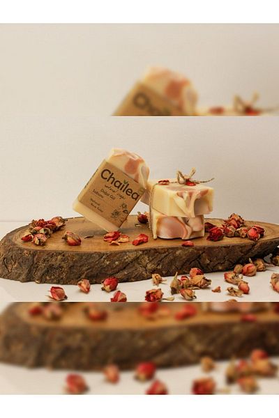 Chailea صابون الورد الطبيعي صناعة يدوية 100 جرام