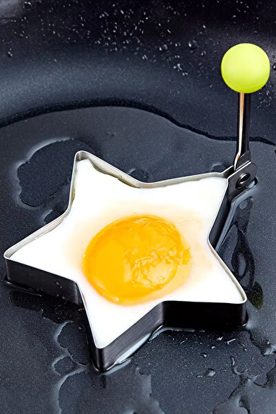 ThenTech Yıldız Şeklinde Yumurta Pankek Kalıbı Çelik Başlanmaz Kelepçe Şeklinde Yıldız Yumurta Kalıbı