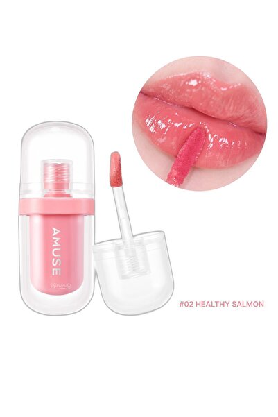 Amuse Jel Fit Tint - 8 Çeşit Hyaluronik Asitli Şeftalili Parlatıcı Tint (KORENDY) 3.8g #02 Healthy Salmon