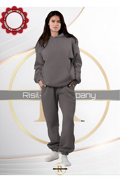 Risil-Nu Company Σετ φόρμας Unisex από χοντρό βαμβάκι - 3 κλωστές Relaxed Cut