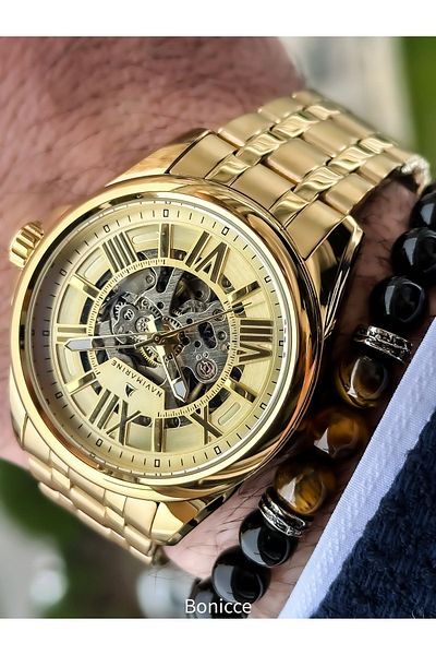 Navimarine Yellow Color Functional Automatic Men's Wristwatch