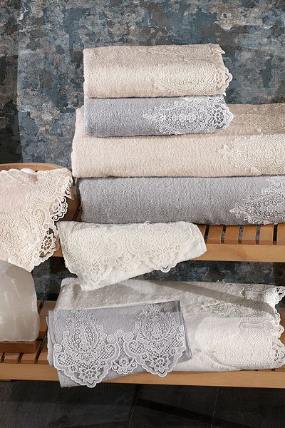 Nazik Home Πετσέτα σώματος Marry Lace - 90x150 cm