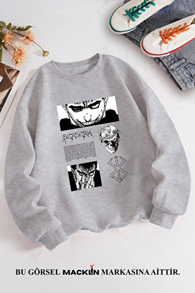 macklin Berserk anime majica sa uzorkom, unisex, za žene i muškarce - okrugli...