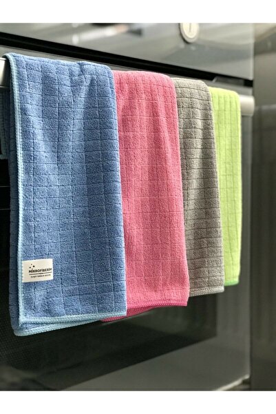 Mikrofiberim 2 Pieces Microfiber Thick General Cleaning and Drying Cloth Colored 40x40 Checkered