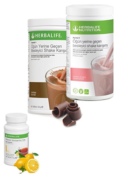 Herbalife Set 1 Adet Çikolatalı Shake 1 Adet Ahudululu Shake Ve 1 Adet Limonlu Çay 50 Gr