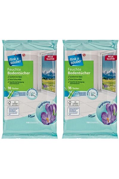 Flink Sauber Wet Floor Cloth 16-Piece Mountain Breeze 16-Piece