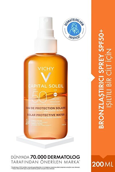 Vichy Capital Soleil Solar Protective Bronzluğun Süresini Uzatan SPF50+ Sprey 200 ML