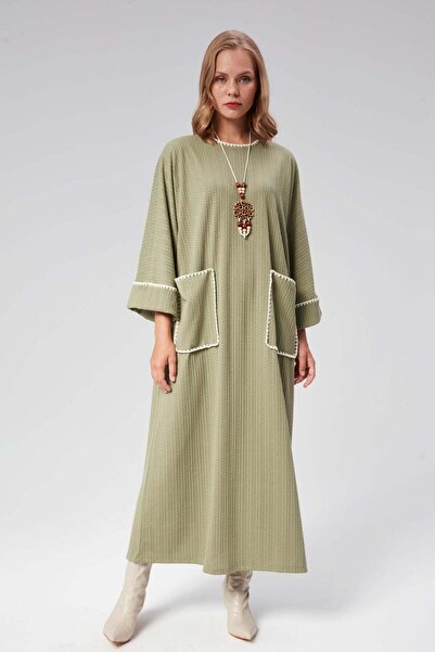 Hatun Atila HatunAtila Ручна робота В'язане довге плаття - 5072