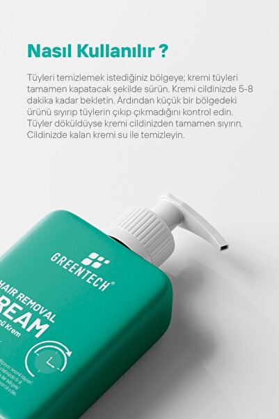Greentech Tüy Dökücü Krem - Tüm Cilt Tipleri İçin Unisex