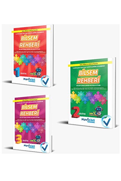 Mavitikli Yayıncılık Bilsem Rehberi Seti (1.2. Ve 3seviye) Soru Bankası