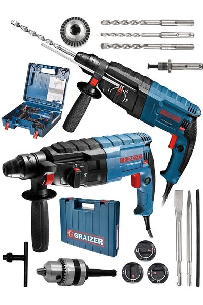 Graizer Alman 9010 Xdrive Çelik Şanzuman Bakir Sargili Kırıcı Delici Hilti Matkap 5 Adet Uç Yedek Mandren