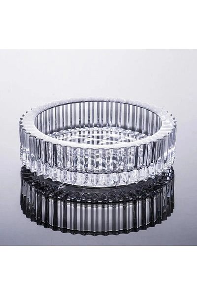 Porselen Diyarı Crystal Luxury Ashtray Glass Cigar Ash Tray Round Ash Plate