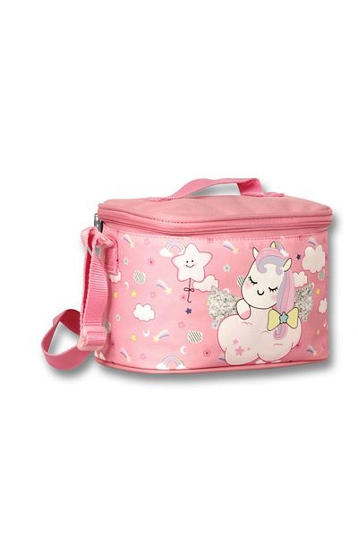 ÜMİT ÇANTA Ümit Cantec - Pink-White Glittering Winged Lunch Box, Girl