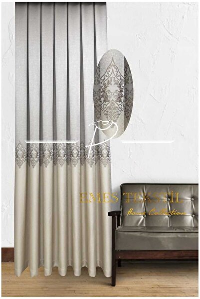 Emes Κουρτίνα φόντου μονόφυλλης κρέμας