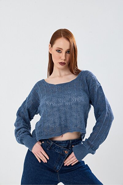 Get Crazy Pulover oversize cu mânecă lungă și cu gât de barcă