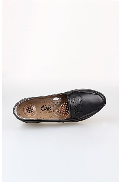 EDİK Edik Günlük Ve Anne Için Ayakkabı Hakiki Deri Astar Topuk Yastıklı Sistem F147 Platin