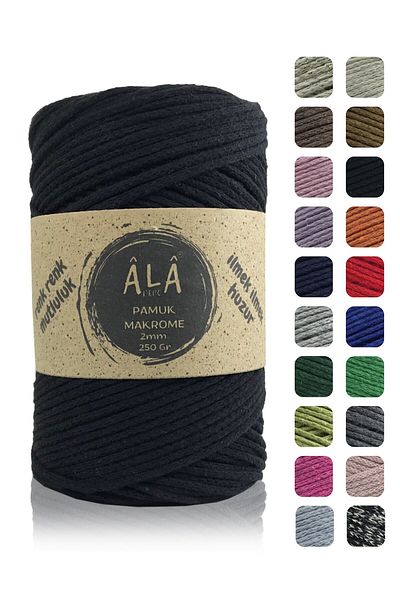 aladepo 250 γραμμάρια βαμβακερό νήμα μακραμέ - τσάντα μακραμέ αλυσίδας 2mm