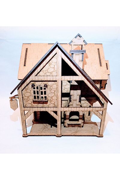TLR hobi Wooden House Model Blacksmith (No Assembly Required, Ready Model)