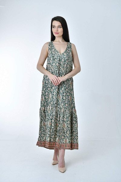 Gezgin tekstil ve aksesuar Ethnic Patterned Stylish Silk Dress (ELEGANT SILK DRESS WITH ETHNIC PATTERN)