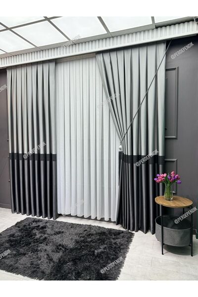 Emes Pano Fon,Elegans SeriAntrasit Siyah Gri(Tek Kanat)