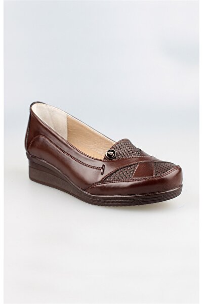 EDİK Edik Shoes for Daily and Mother Genuine Leather Lining Heel Cushioned Sy...