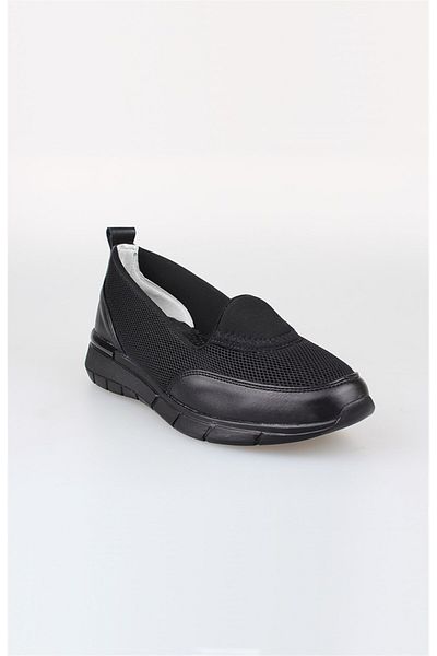 EDİK Edik Căptușeală din piele naturală neagră - Toc cu pernă pentru mamă și pantofi casual F218