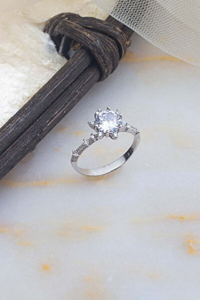 Else Silver 925 Ayar Lotus Çiçeği Gümüş Yüzük