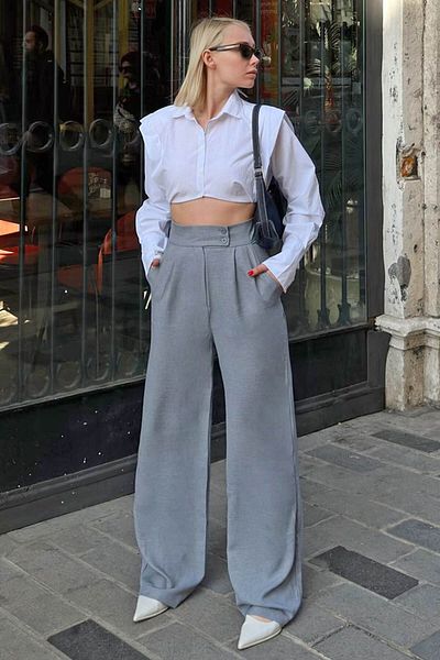 Bak'ap Pantaloni de in Plaszo - Design plisat