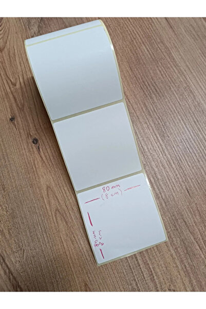 KARTALLAR ETİKET 80x80mm Eko Termal Etiket 500 Adet (TAM METRAJ) 1. Kalite