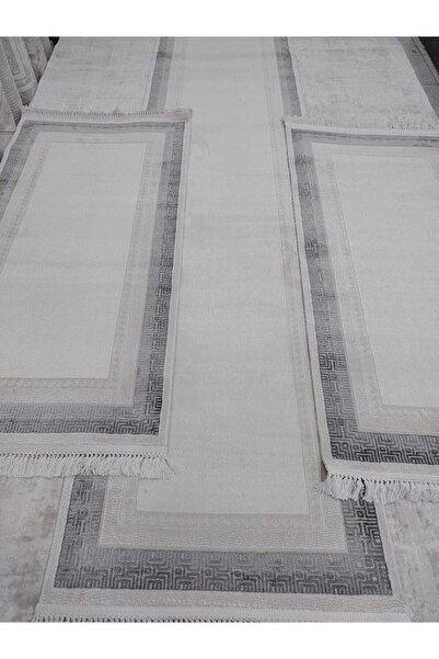 Kumru %100 akrilik bambu tarz 3'lü yatak odası halısı takımı seti