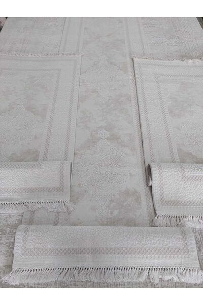 Genel Markalar %100 akrilik bambu tarz 3'lü yatak odası halısı takımı seti