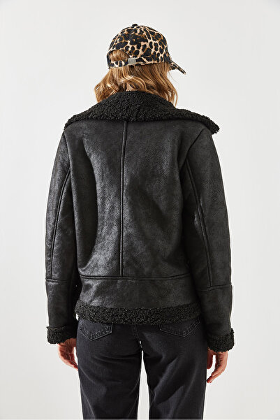 Bianco Lucci Semišový dámský plyšový kabát - 2417 60251779