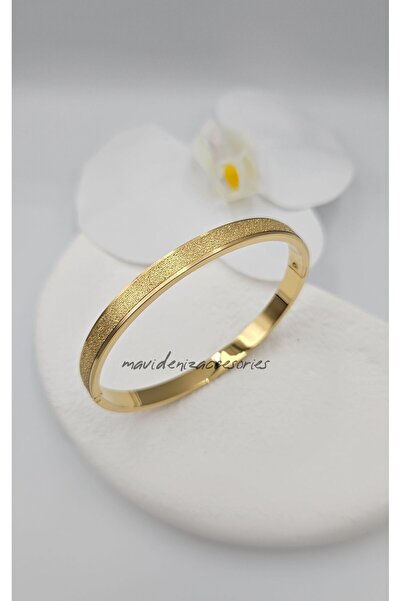 m mavi deniz accesories سوار من الفولاذ اللامع والرمل - سوار بمشبك