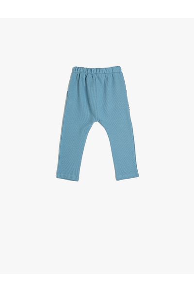 Koton Pantaloni de trening Leu Imprimat Buzunar Cravată Buzunar în talie Bumbac