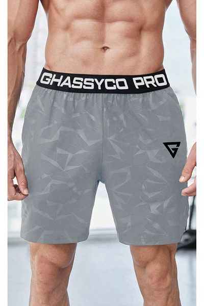 GHASSY CO. Ghassy Co. Pantaloni scurți sport pentru alergare, cu talie elastică, respirabili, pentru fitness