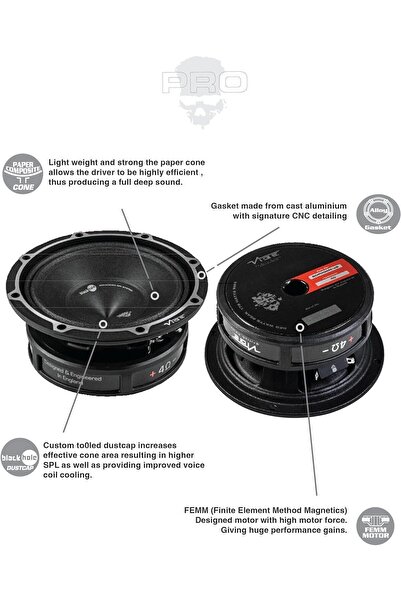 Genel Markalar Bdpro6m-v9 | Vıbe Blackdeath Serisi 16 Cm Midrange