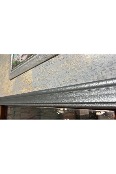 Renkli Duvarlar Düz Gri 8cm-110cm Yapışkanlı Çıta Çerçeve Süpürgelik