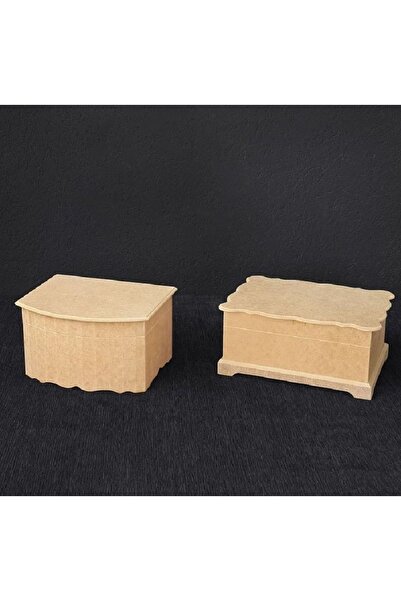 Altınyapı Hobi Market DİKDÖRTGEN  VE  BOMBELİ  DİKİŞ KUTULARI HAM MDF